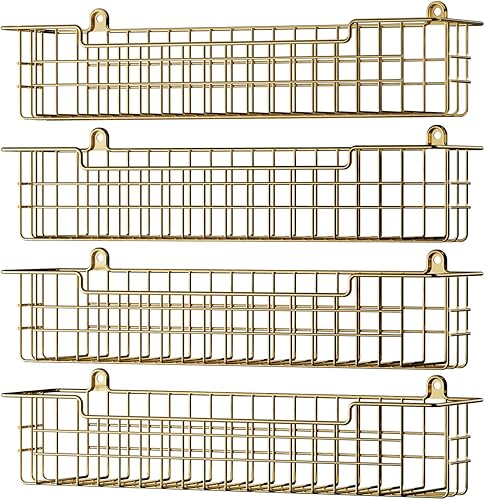 Estante para especias, paquete de 4 organizadores de condimentos, soporte de pared para organización de almacenamiento de cocina, estante de