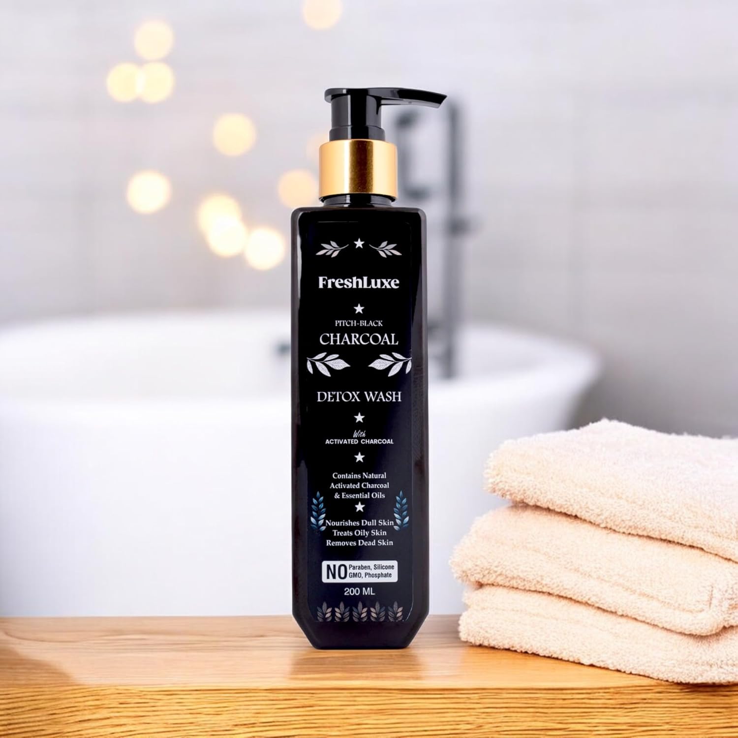 Freshelx Charcoal and Aloe Vera | Detox Body Wash and Shower Jail | Fresh and hydrating skin | Unisex | 200 Freshelx Charcoal and Aloe Vera | Detox Body Wash and Shower Jail | Fresh and hydrating skin | Unisex | 200