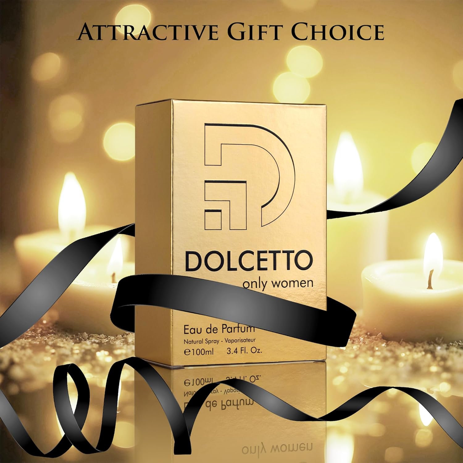 Dollceto Only for Women Eau De Parfum - Floral Fruity Fragrance - Top Notes of Bergamot, Citrus Mandarin, Lychee & Sweet Peach - Base of Vanilla, Haitian Vetiver, Warm Amber - Elegant 100ml Bottle - Image 7