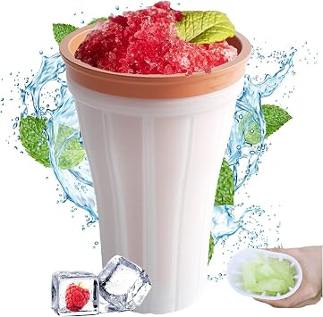 Slushie Maker Cup Slush Cup Slush Machine DIY Homemade Squeeze Icy Cup Smoothie Cup Slouchy Maker Magic Squeeze Cup Homemade Milkshake Maker Cooling Cup for Family Easy to Use Red