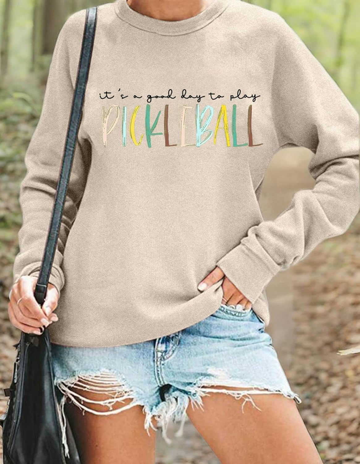 Pickleball Sweatshirt for Women It's A Good Day to Play Pickleball Long Sleeve Tops Pickleball Player Lover Pullover - Image 6