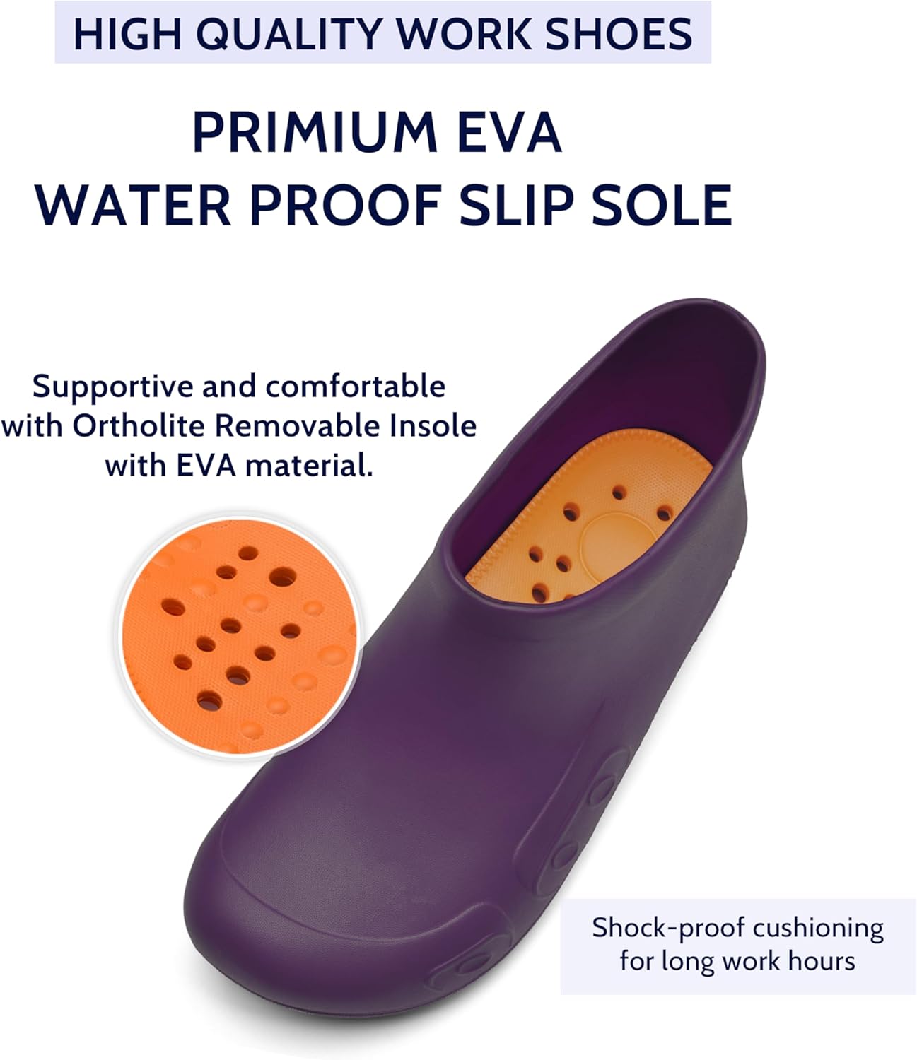 YUNGPRIME Men's and Women's Versatile Waterproof Slip-Resistant Work Boots with Removable Insole - Non-Slip Work Boots, Oil-Resistant Chef Shoes, Restaurant Shoes - Image 3