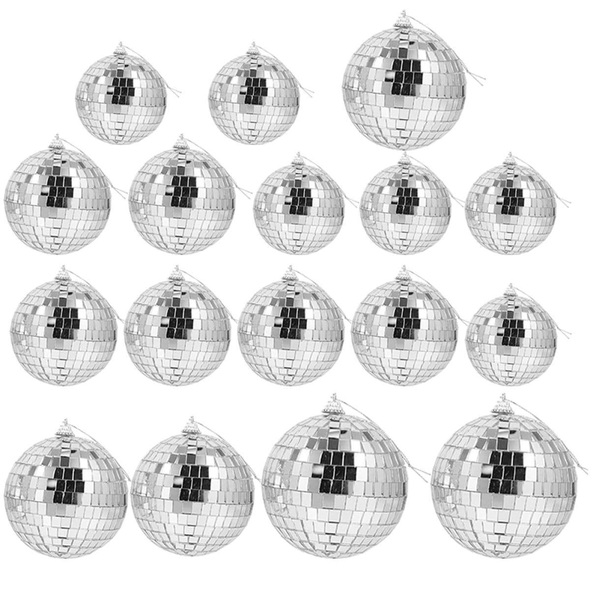 Boules miroir suspendues pour Noël et fêtes | Décoration lumineuse de bar et mariage