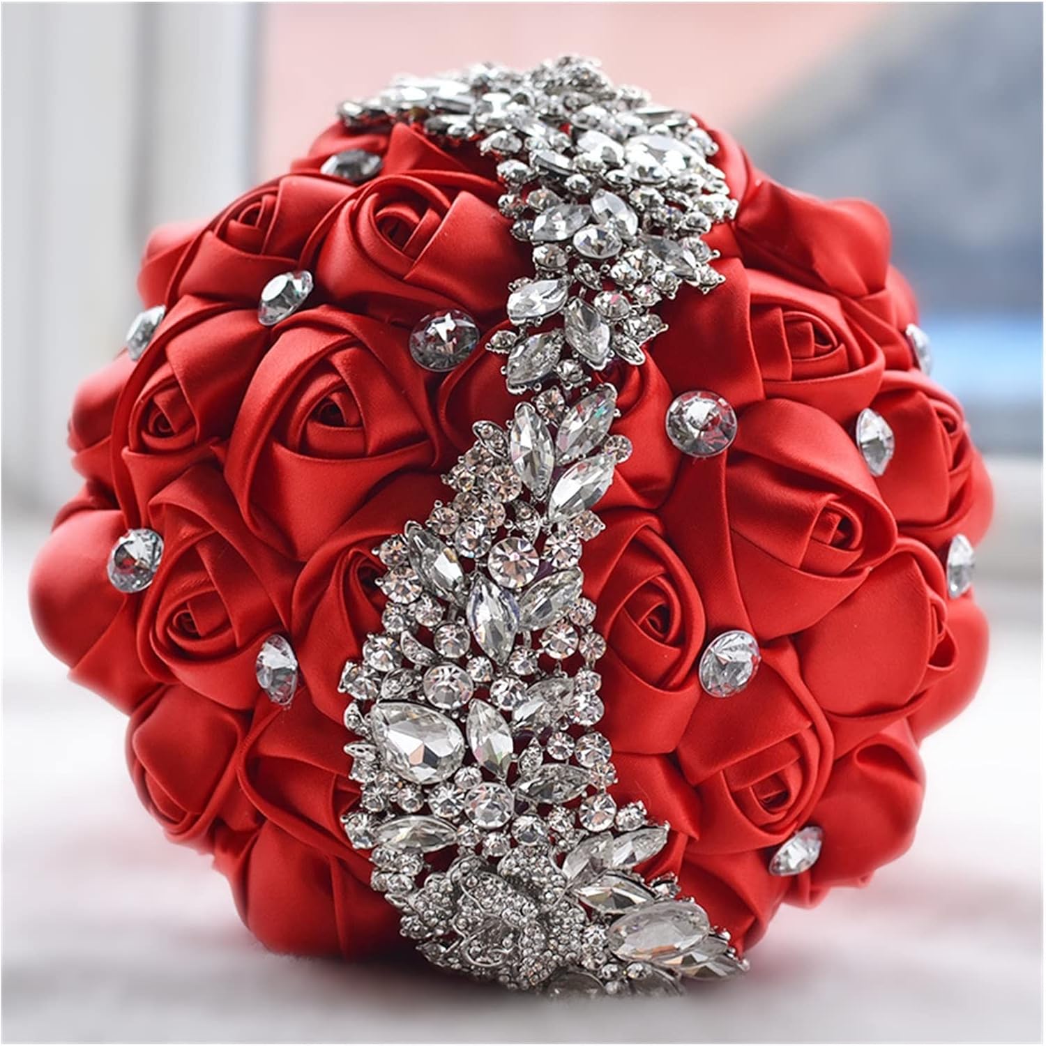 Bridal Wedding Bouquets Crystal Brooch Bride Bouquet Bridesmaid Diamond Bouquet Marriage Accessories Cheerfully(F-G2,15CM)