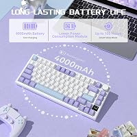YINDIAO AK820PRO Mechanikus Gaming Billentyűzet TFT Kijelzővel, Vezeték Nélküli 2.4G/Bluetooth, 75% Layout, RGB Háttérvilágítás 7