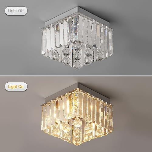 Miniatura 96 de Moderno candelabro de cristal LED, iluminación empotrada, lámpara colgante con control remoto para sala de estar, comedor, dormitorio, isla
