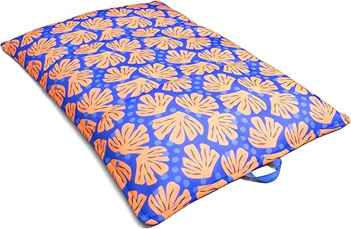 Miniatura 8 de Big Joe Lagoon Flotador estilo tumbona para piscina, no necesita inflado, diseño de rayas náuticas americanas, malla de doble cara, 5 pies, gigante