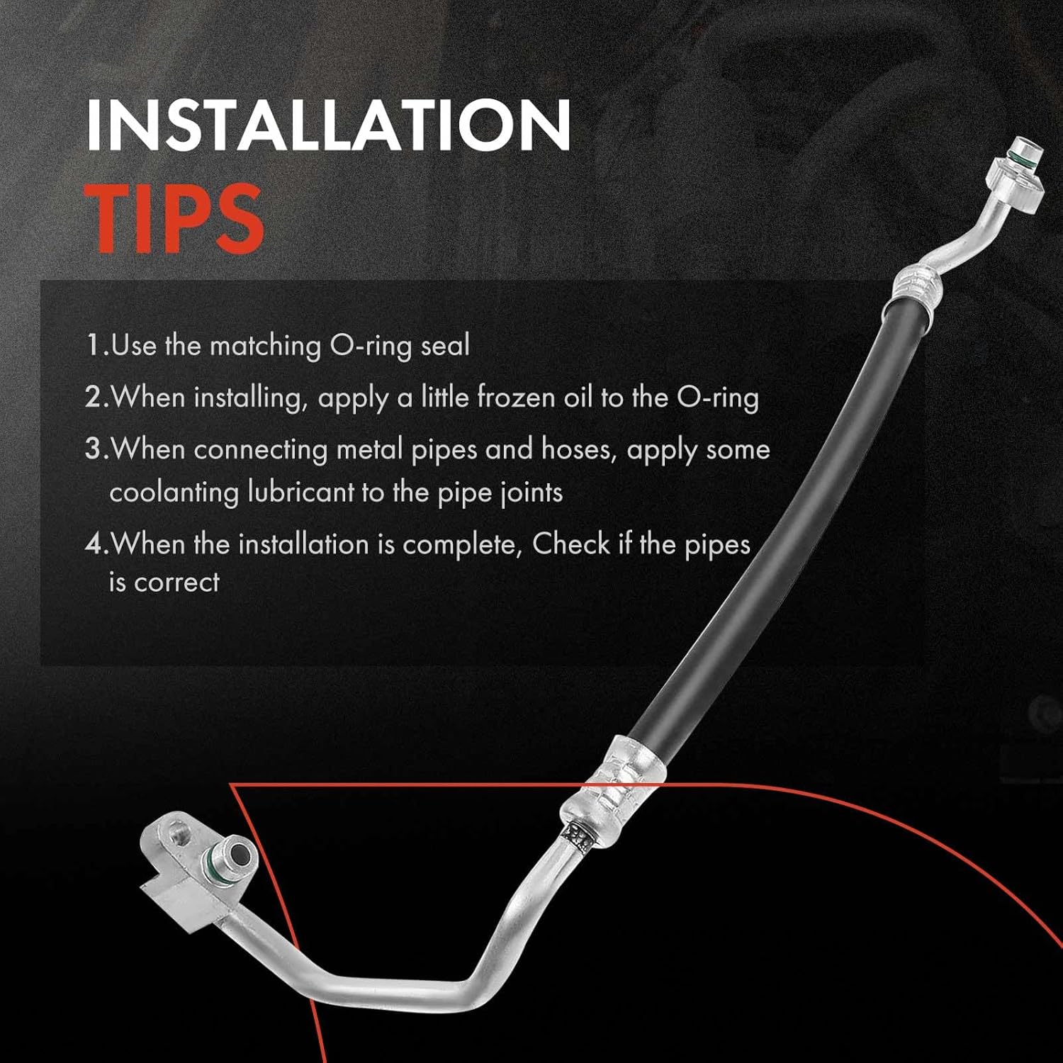 A-Premium A/C Discharge Line Hose Assembly Compatible with Nissan Frontier, Xterra, 2003 2004, 3.3L, Compressor to Condenser