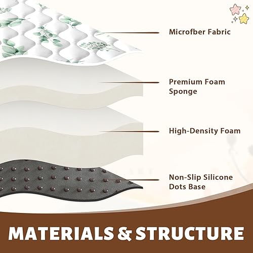 Miniatura 7 de Tapete de juego para bebés de 71 x 59 pulgadas, tapete de juego de espuma extra gruesa, resistente al agua, antideslizante, tapete acolchado para