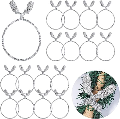 Guirnalda de Navidad de 20 pulgadas, lazos giratorios flexibles para barandillas de Navidad, guirnalda colgante, árbol, calcetines, envoltura de