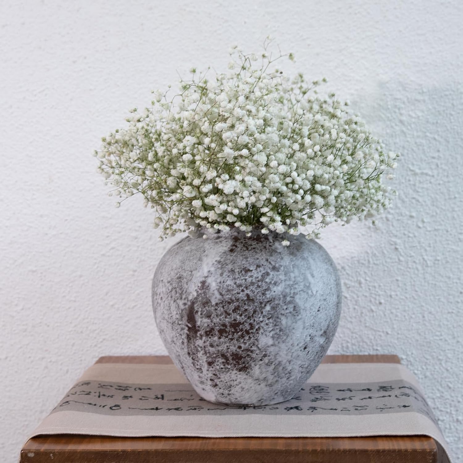 Rustic Large Ceramic Flower Vase, Vintage Terracotta Floor Vases for Decorative Centerpiece Minimalism, Antique Big Vase for Home Decor?Wedding Housewarming Gift(9IN x 9IN) 4.3" W x 9" L x 9" H