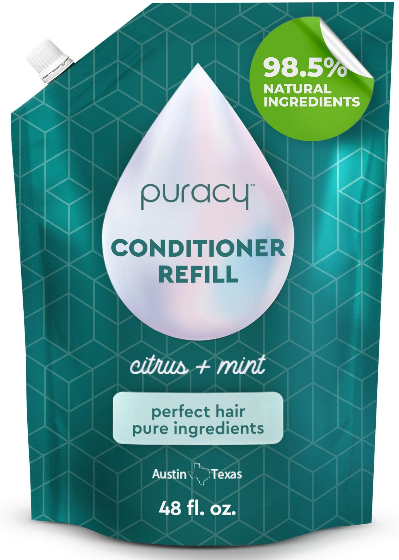 Puracy Conditioner for Fine, Medium, and Color-Treated Hair - Pure Ingredients for Cleaner, Silkier Hair Longer, 98.95% Natural (48 Ounce)