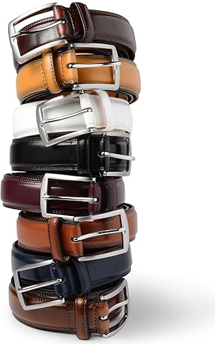 Miniatura 4 de Carlo Fellini Cinturones para hombre - Cinturón de vestir para hombre - Cinturón de cuero de vaca 100% hecho a mano para hombre