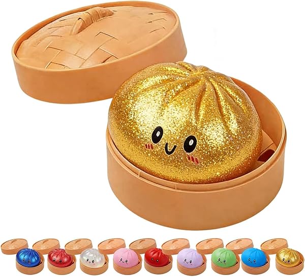 2026 New Glitter Dumpling, Glitter Dumpling Squishy Box, Dumplings Squishy for Playing, Party, Alone (#05) - 1