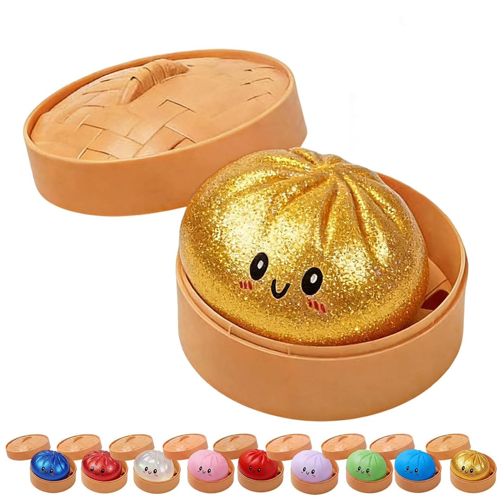 2026 New Glitter Dumpling, Glitter Dumpling Squishy Box, Dumplings Squishy for Playing, Party, Alone (#05)