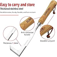 Vista 4 de SOMOLUX Herramienta de desmalezado de grietas para grietas, espátula extractor de malezas en forma de L, hoz manual de acero inoxidable de 13