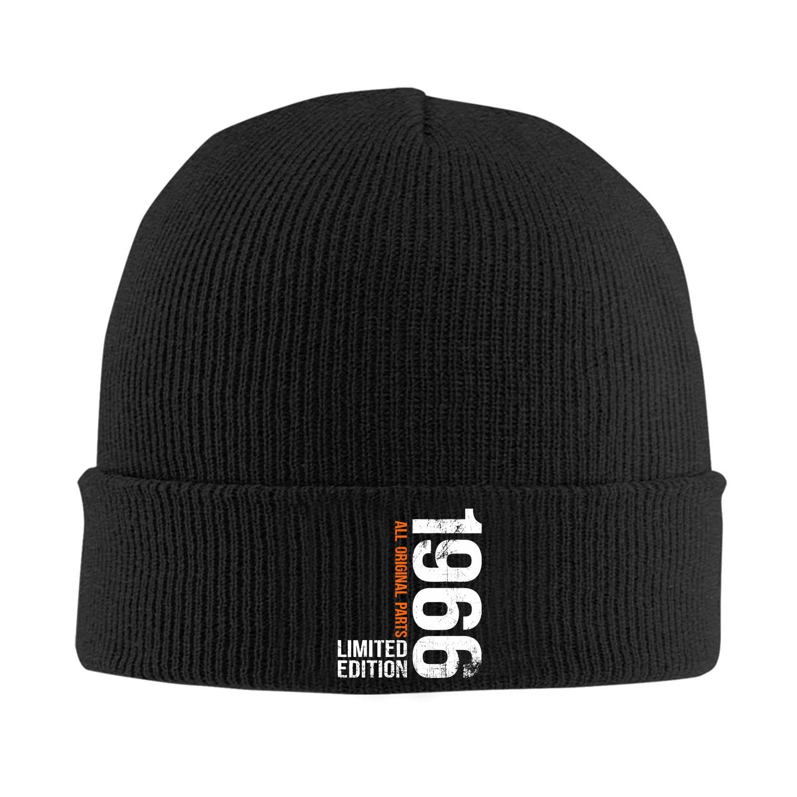 Sdwtdiewos Unisex Beanie Hat for Vintage 1966 59th Birthday 59 Years Old Fashion Casual Loose Black Knitted Beanies Hats Size is: One Size