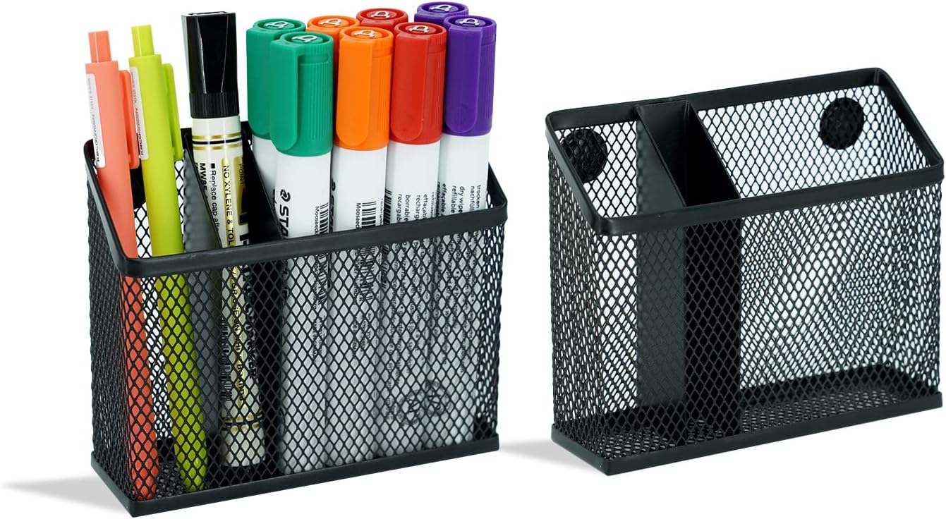 Neudeco Locker Organizer and Accessories Kit, includes Mesh Locker Shelf and Magnetic Pen Holder, Suitable for School, Work, Kitchen and Bathroomn (Pack of 4