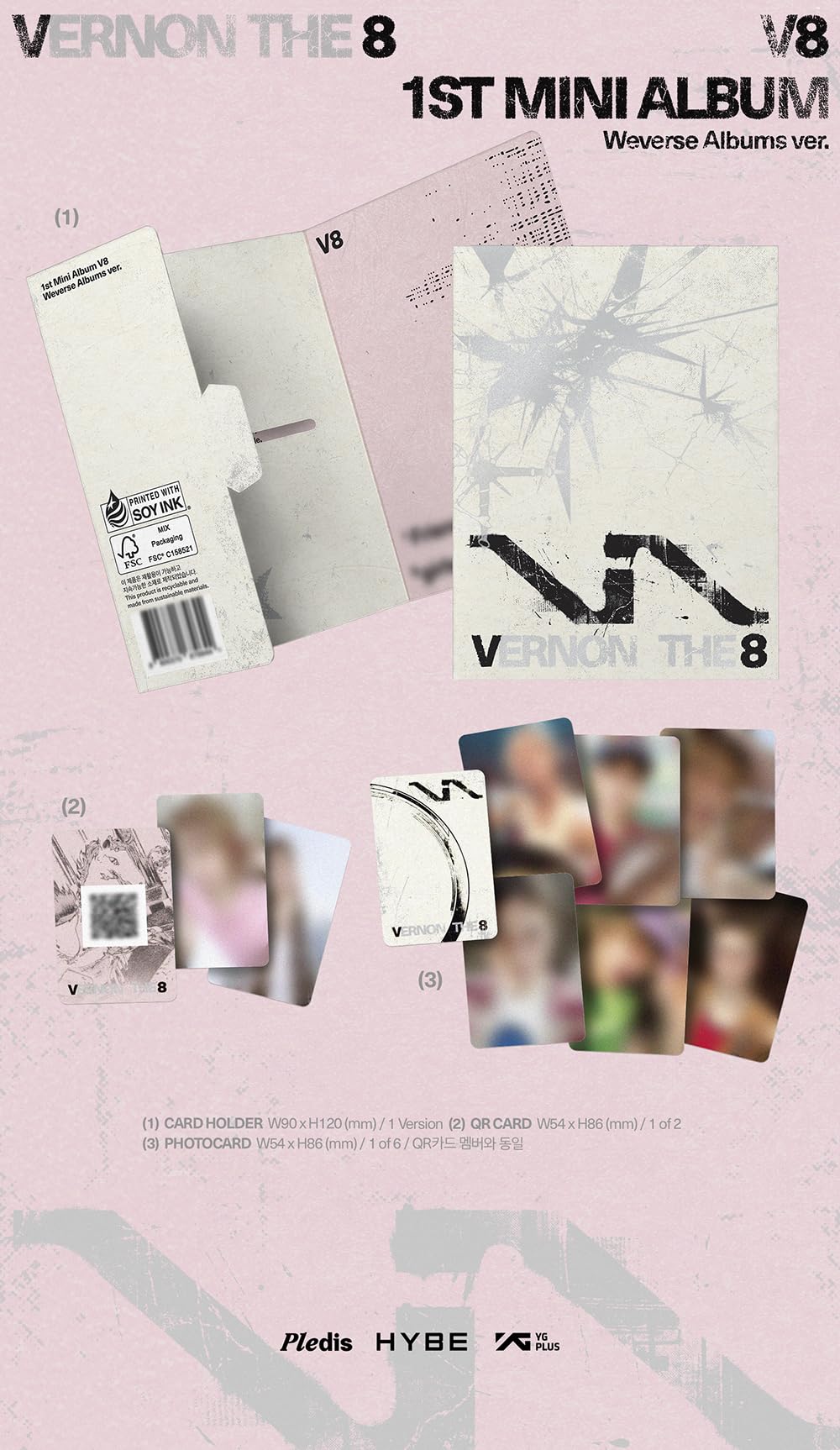 Kpop Merch V8 SEVENTEEN 1st Mini Album V8 Weverse Albums ver