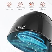 Vista 6 de TASALON Portable Hooded Hair Dryer Bonnet, 1875W Height Adjustable Salon Home Hair Dryer with Hood, 3 Heating Settings - Black