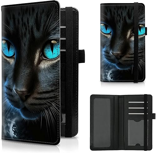 Vista 68 de Funda para chequera personal con diseño de tortuga marina verde, funda de piel sintética para hombres y mujeres, con ranuras para tarjetas, soporte