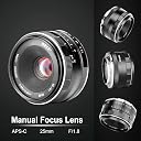 Meike 25mm f/1.8 Large Aperture Wide Angle Lens Manual Focus Lens for Sony Mirrorless Emount Cameras gallery image