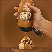 Vista 5 de Diablo Salsa de postre de caramelo salado sin azúcar – Accesorio de barra de café belga premium, jarabe, gofre, panqueques, cereales, cobertura