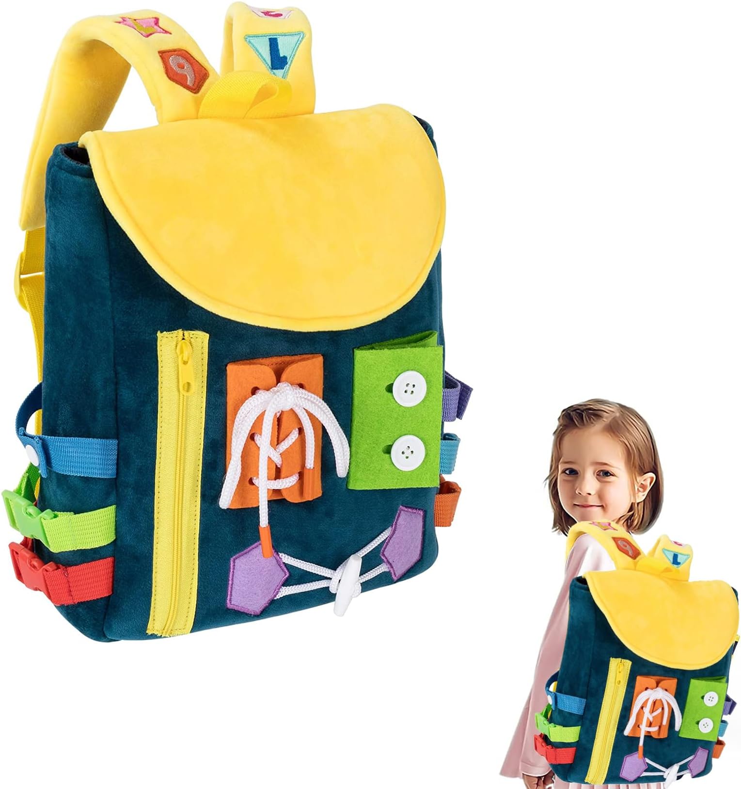 AM ANNA Kids Busy Board Toddler Toys for Airplane Travel,Baby Busy