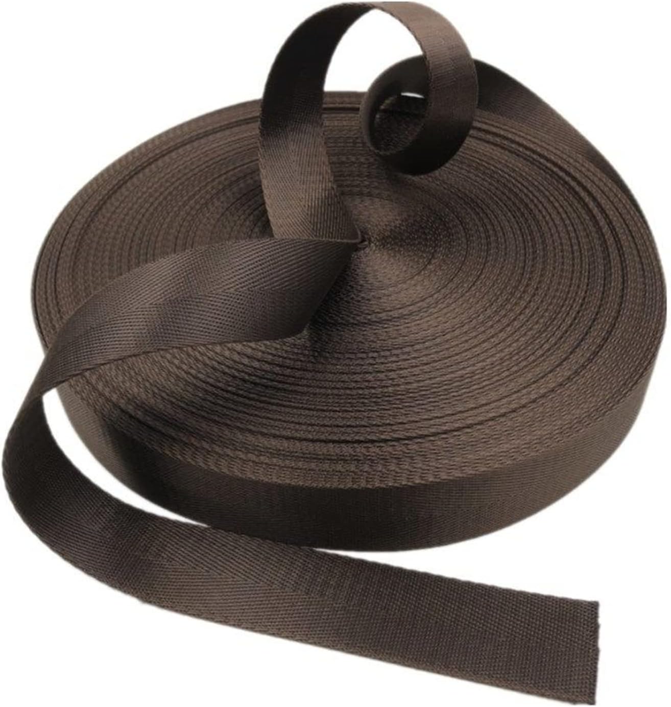 Polypropylene Webbing, Nylon Webbing 25mm 38mm Sizes for Bags Climbing DIY Outdoor Gearyard(Coffee,25mm/10 Yard)