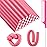 Syhood 30 Pcs Flexible Curling Rods 9.45 Twist Foam Rollers Soft Foam No Heat Hair Rods Rollers and 1 Steel Pintail Comb Rat Tail Comb for Women Long Short Hair(Pink,9.45 x 0.63 Inch)
