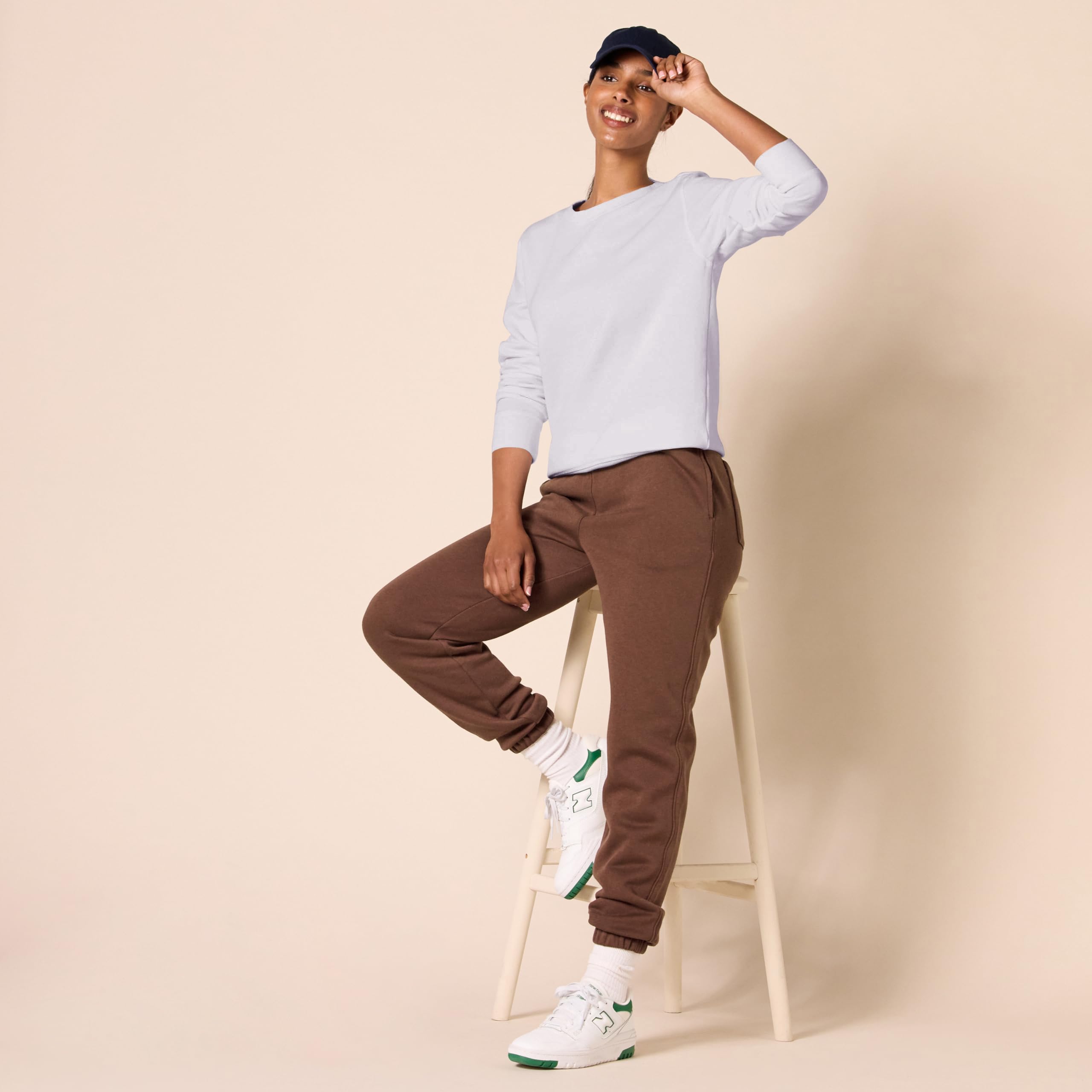 Amazon Essentials Felpa in Pile Girocollo (Disponibile in Taglie Forti) Donna