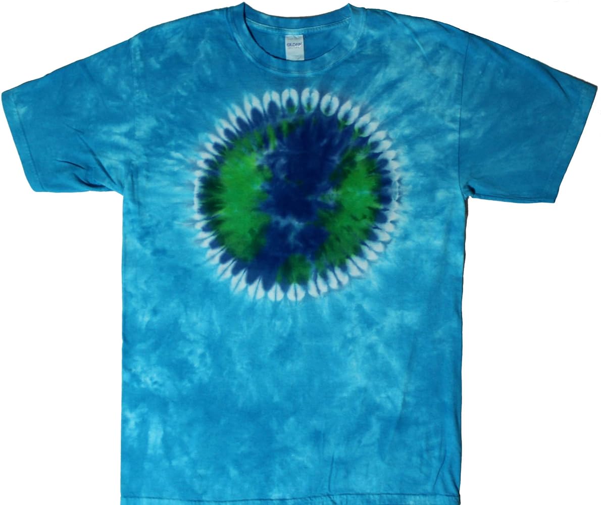 Amazon.com: Tie Dyed Shop Cotton Planet Earth Day Sky Blue