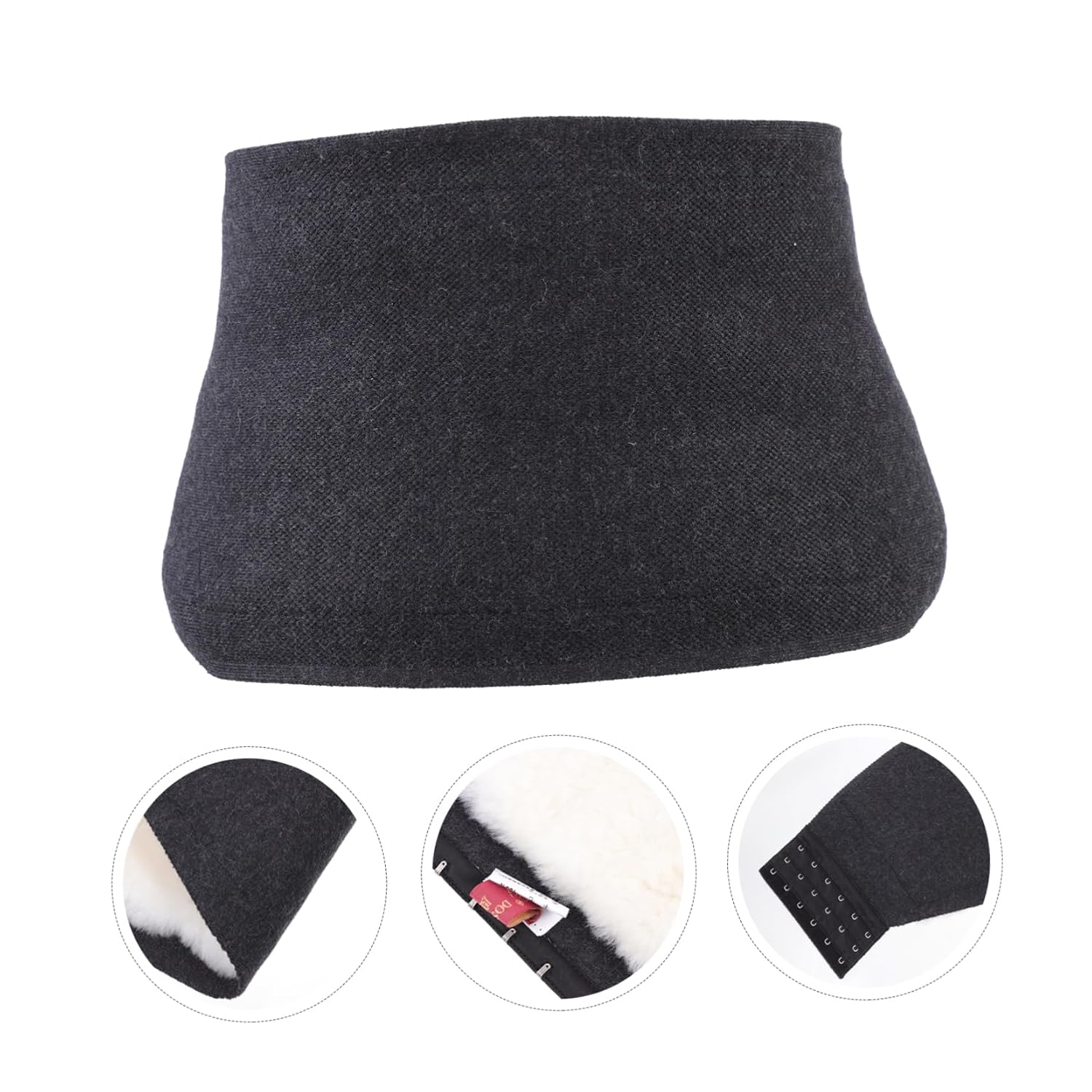 Wool Lumbar Support Belt for Men and Women Thickened Warm Waist Supporter Protective Padding Portable Waist Brace for Back Pain Relief for Daily Use and Travel