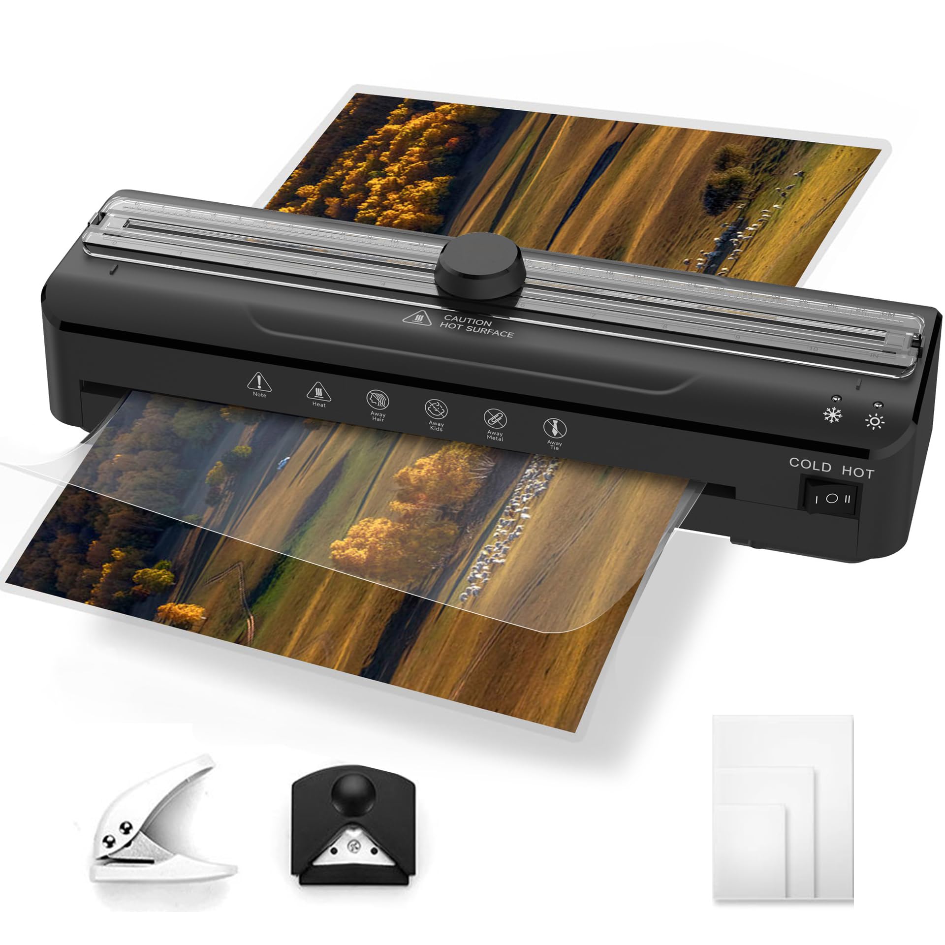 Generico Plastificatrice A4, modalità di Laminazione A Caldo E A Freddo, velocità di Laminazione 320 Mm/min, Piccola Plastificatrice Portatile, Soluzione per La Laminazione di Documenti Fotografici