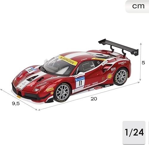 Miniatura 6 de Bburago 1:24 Racing 488 Challenge - Rojo
