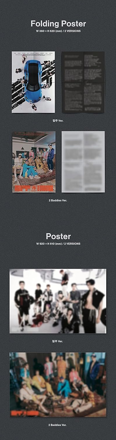 DREAMUS NCT 127-2 Baddies [Photobook ver.] 4th Album+Folded Poster (Faster+2 Baddies ver. Set)