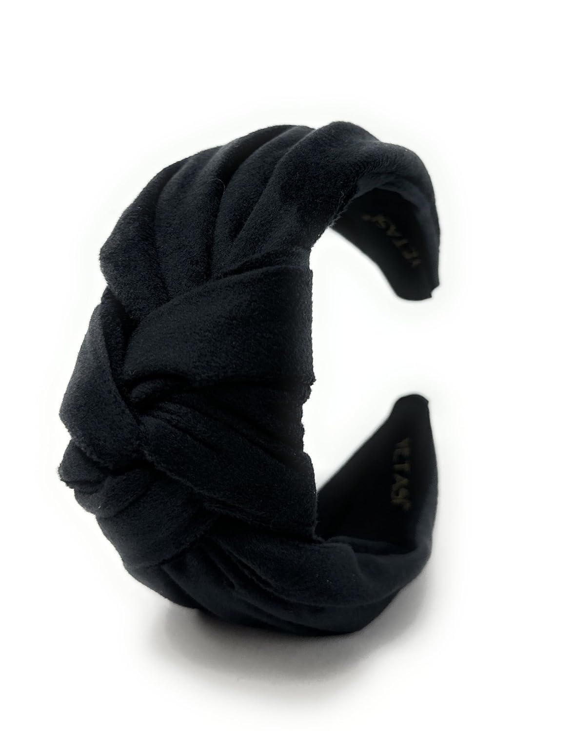 Chunky Black Velvet 2.5 Inches Thick Knotted Headband for Women Headbands Women Girls Trendy, Womens Headbands are Head band for Women's Hair, Cute Top Knot Fashion Designer image 2