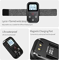 Vista 4 de Smart Remote Control for GoPro，Wireless Camera Controller for Hero 12 11 10 9 8 MAX Black with LCD Display Wrist Strap Rainproof WiFi Controller