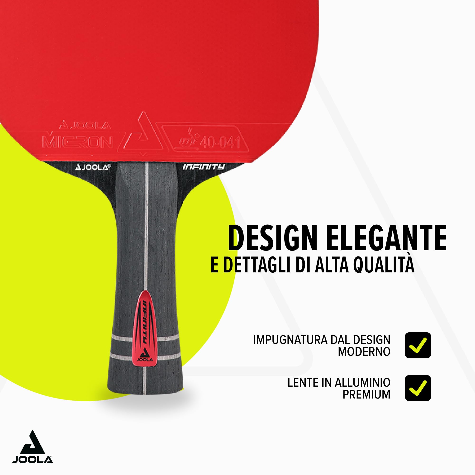 JOOLA Infinity - ITTF - Racchetta da Ping Pong Professionale in Carbonio Approvata per Giocatori esperti, con Fibra High-Tech Racchetta da Ping