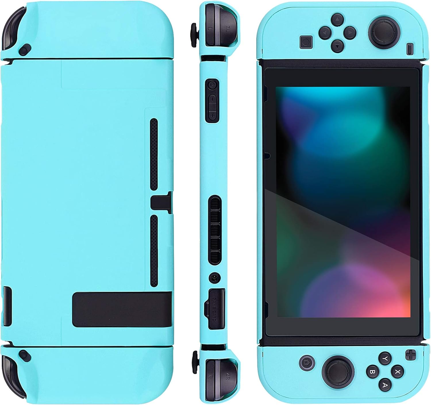 eXtremeRate PlayVital Back Cover for Nintendo Switch Console, NS Joycon Handheld Separable Protector Hard Shell, Soft Touch Dockable Protective Case for Nintendo Switch - Heaven Blue : Everything Else