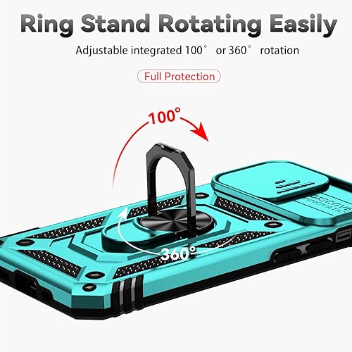 Miniatura 6 de Funda para iPhone 12 Mini con cubierta para lente de cámara, protector de pantalla HD, doble capa de protección contra caídas de grado militar,