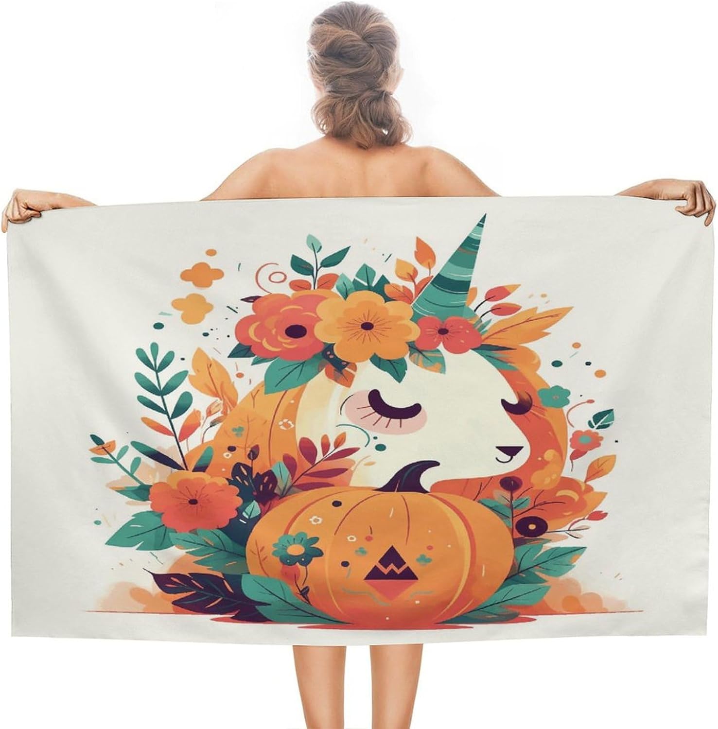 Swimming Towel, Animal Patterns on Background Printed Fashion Towel,Portable Towel,Durable Towel