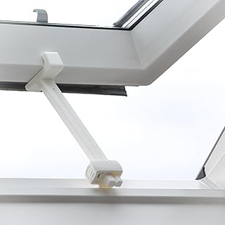 Dachfensterstütze Verstellbar für Velux | Dachfenster Aufhalter | Aufsteller | Klemmer | Halter | Weiß | 3D-Druck (1x)