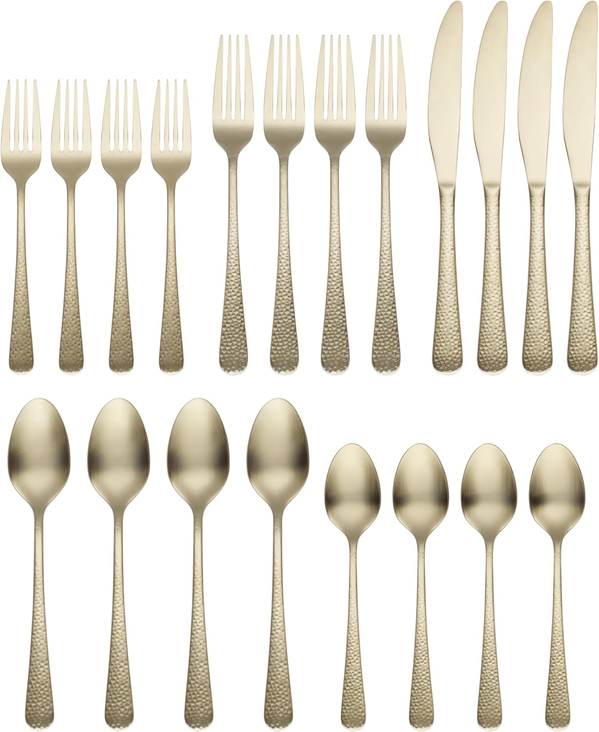 Cambridge Silversmiths Keene Champagne Satin 20-Piece Flatware Set, Service for 4