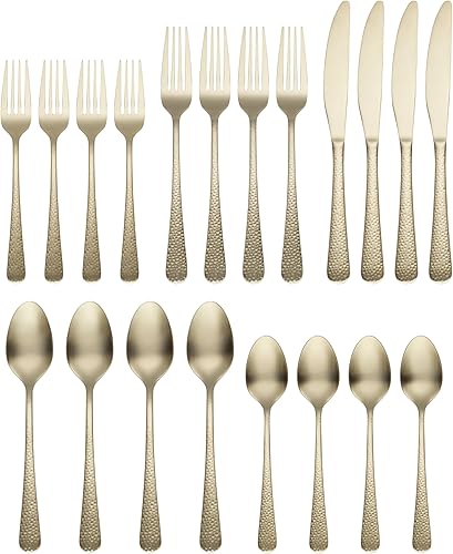 Miniatura 2 de Cambridge Silversmiths Keene Champagne Satin - Juego de cubiertos de 20 piezas, servicio para 4