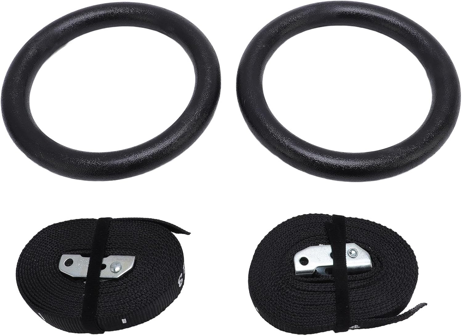 Fitness Rings, 661.38lb Load Bearing Gymnastic Rings for Home Gym Training, ABSPolyester Exercise with Wearproof Straps for Upper Body Strength and Core Stability Workouts