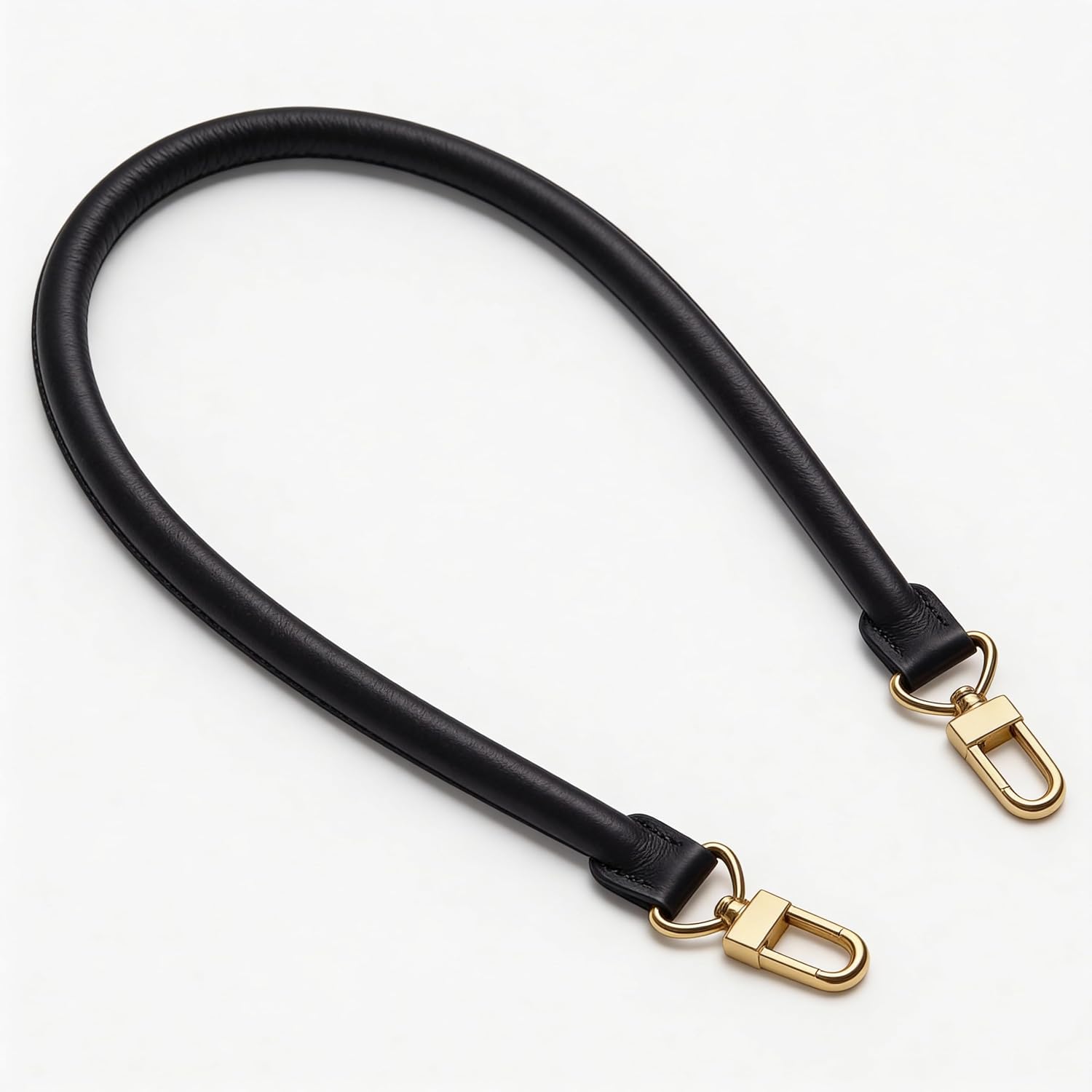 Leather Replacement Straps Length 70cm Fit for Speedy Soft 30 Bag Strap (Black-Gold)