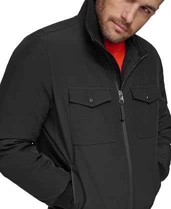 Calvin Klein Men's Flextech Solid Bomber Jacket