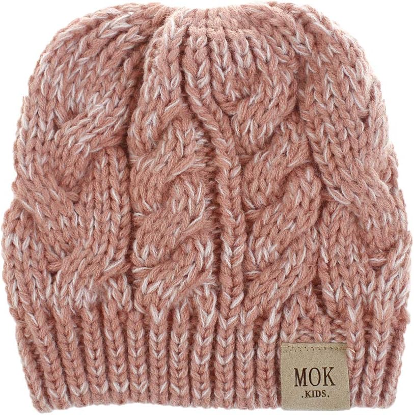 Kids Winter Pompom Knitted Beanie Hat Skull Cap for Girls and Children
