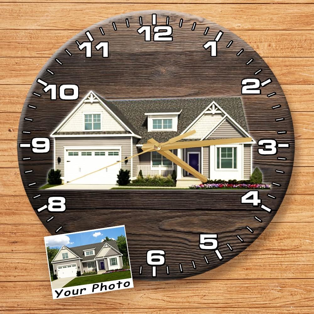 Personalized Photo Motorcycle Wall Clock for Motorcycle Lovers, Motorcycle Home Decor, Best Gift for Biker Grandpa, Grandma, Dad, Mom